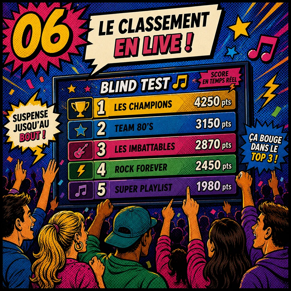 Le classement en live
